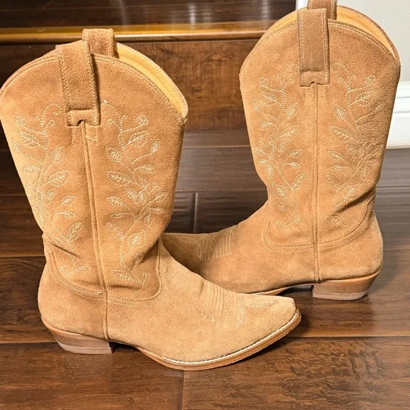 Shyanne Embroidered Woman Tan Cowboy Boots - Picture 3 of 7